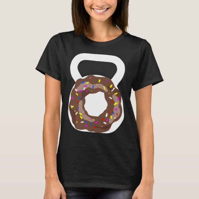 Kettlebell Donut  Donut Kettebell workout T Shirt (Framsida)