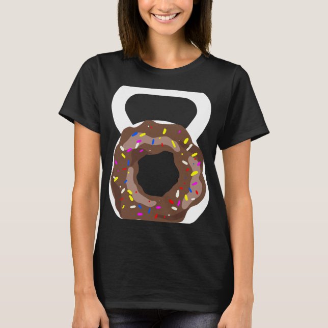 Kettlebell Doughnut  Doughnut Kettebell Workout T Shirt (Framsida)