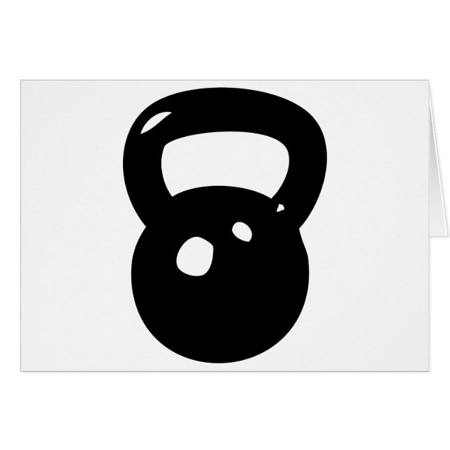 Kettlebell genomkörare hälsningskort (Framsidan Horizontal)