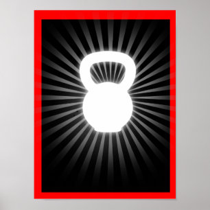 Kettlebell glödaffisch - från RXEN projektera Poster