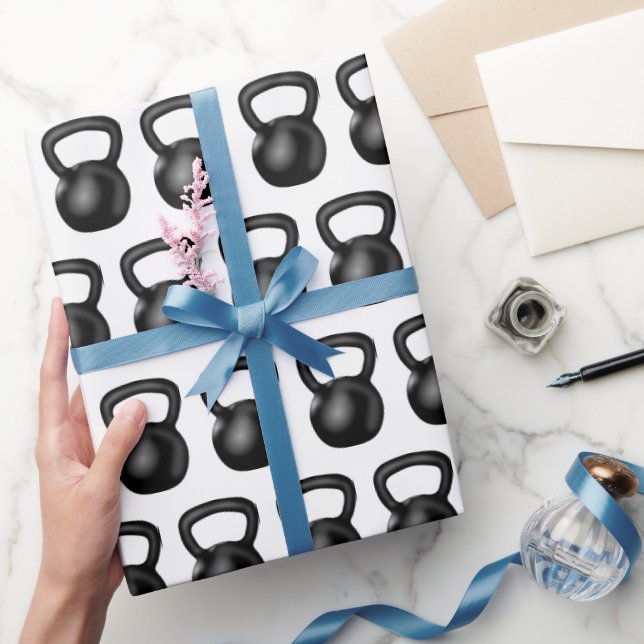 Kettlebell-inslagspapper, Fitnesspresentinslag Presentpapper (Gifting)