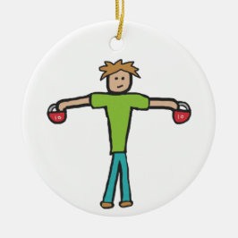 Kettlebell Julgransprydnad Keramik