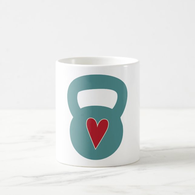 Kettlebell med en hjärta kaffemugg (Center)