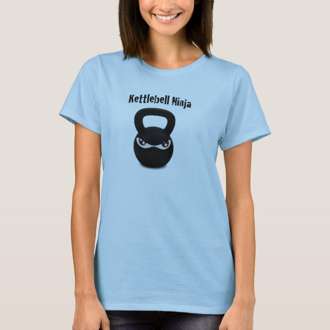 Kettlebell Ninja - dam Tee Shirt (Framsida)