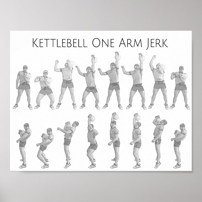 Kettlebell One Arm Idiot Poster (Framsidan)