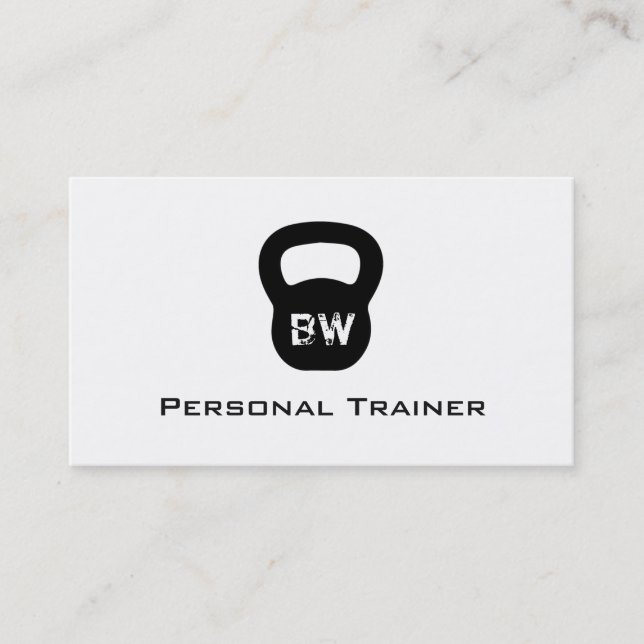 Kettlebell personlig instruktörvisitkort visitkort (Framsida)