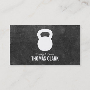 Kettlebell Personlig tränare (skiffer) Visitkort