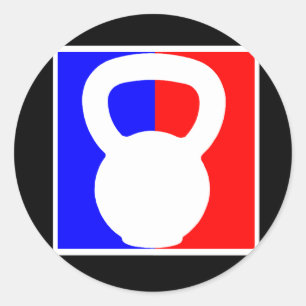 Kettlebell Pro Logotyp Sticker Runt Klistermärke
