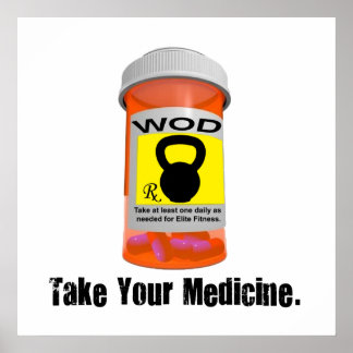 Kettlebell RX Flaska - Ta din medicin Poster