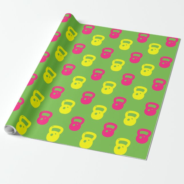 Kettlebell som slår in papper - presentpapper (Utrullad)