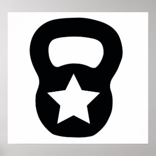 Kettlebell stjärna poster
