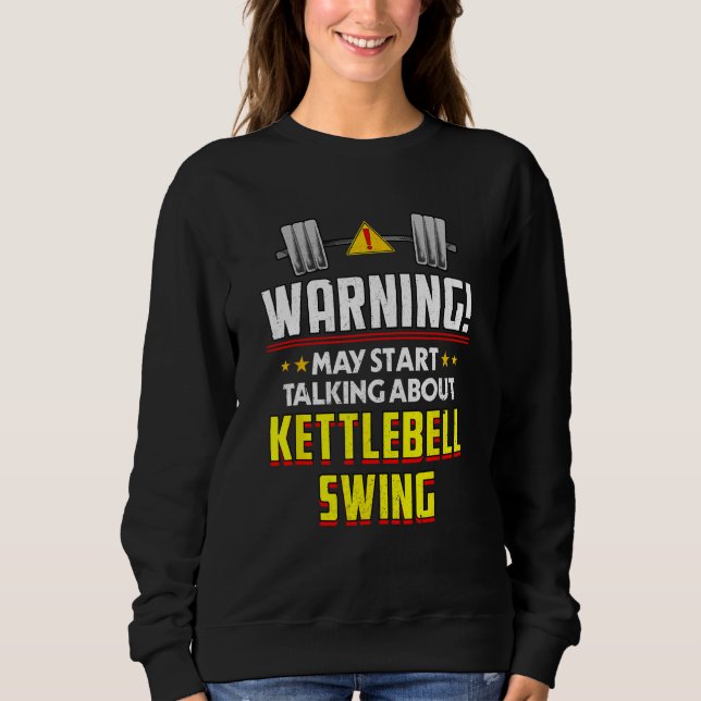 Kettlebell Swing  Workout Humor Gym Fitness Health T Shirt (Framsida)