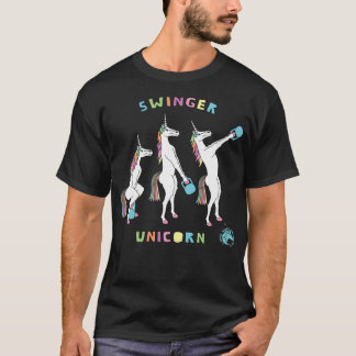 Kettlebell Swinger Unicorn corona-jobb  T Shirt