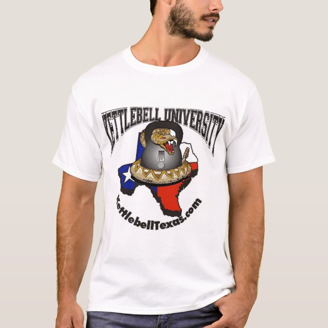 Kettlebell universiteten tee shirt (Framsida)