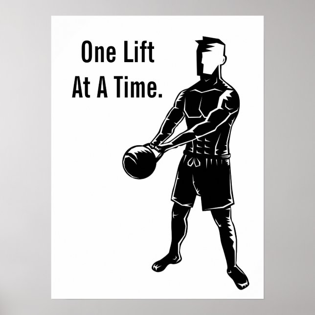 Kettlebell Weights Workout Fitness Motivational Poster (Framsidan)