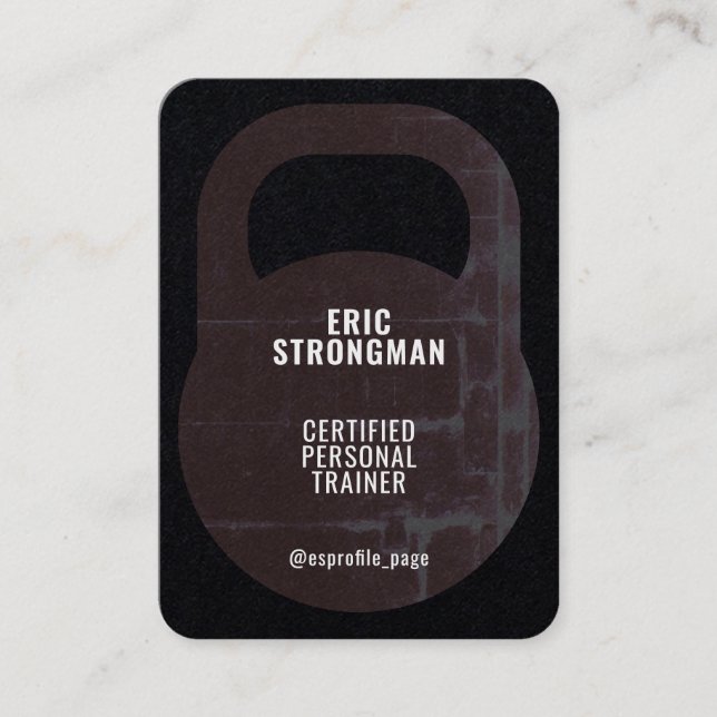 Kettlebellringstäckning Visitkort (Framsida)