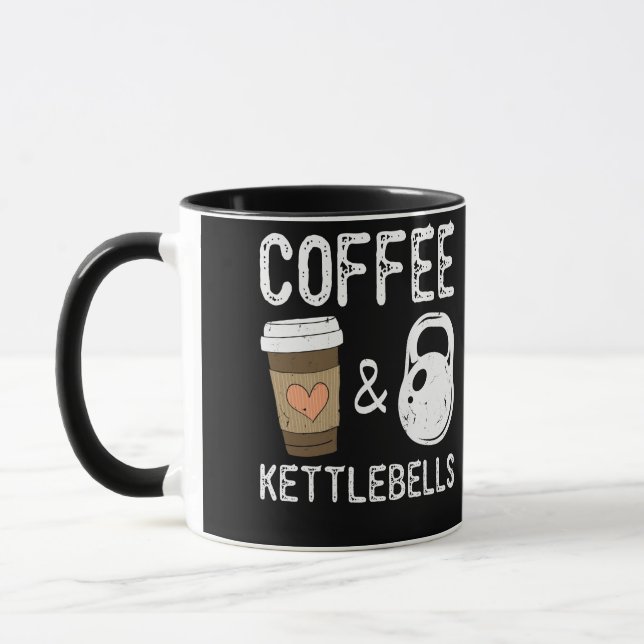 Kettlebells Coffee HIIT Fitness Workout Gym Mugg (Vänster)