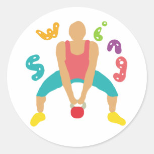 Kettlebells Runt Klistermärke