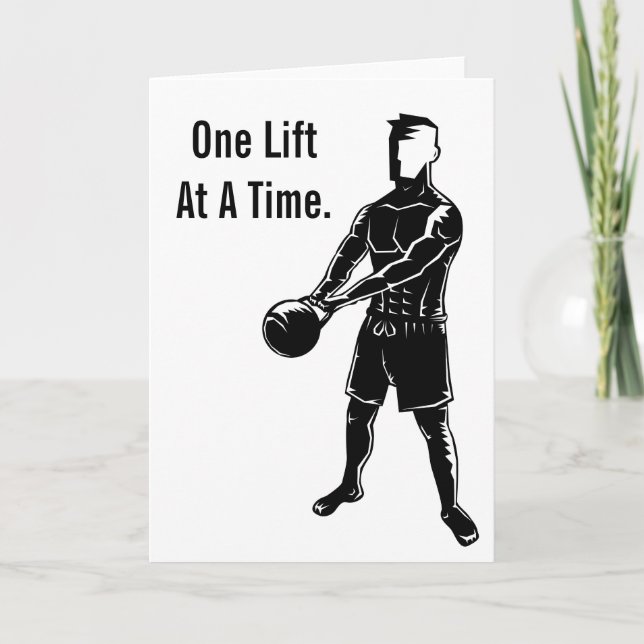 Kettlebellvikter Tränings Fitness Motiverande Kort (Framsida)