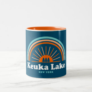 Keuka Sjö New York Rainbow Två-Tonad Mugg