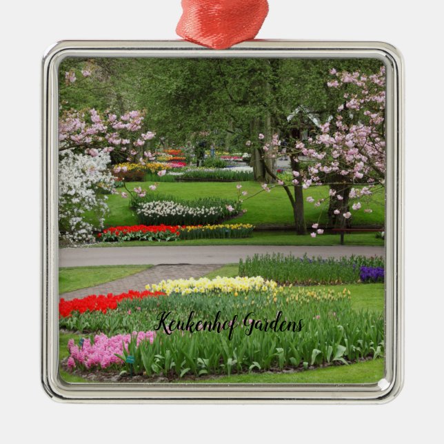 Keukenhof Gardens, Nederländerna Julgransprydnad Metall (Framsidan)