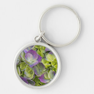 Keukenhof trädgård Hydrangea Rund Silverfärgad Nyckelring