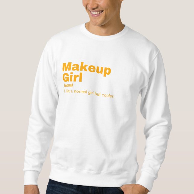 keup Girl - Makeup Lång Ärmad Tröja (Framsida)
