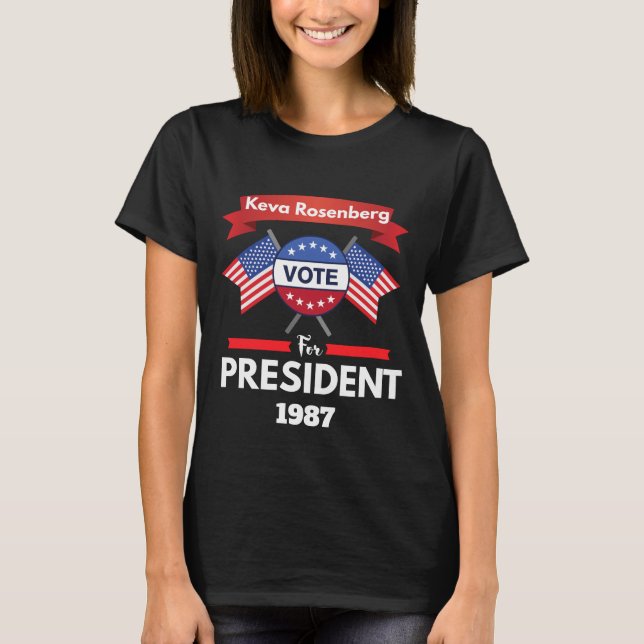 Keva Rosenberg for President Women's Dark T Shirt (Framsida)