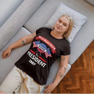 Keva Rosenberg till President - Dam Svart T Shirt
