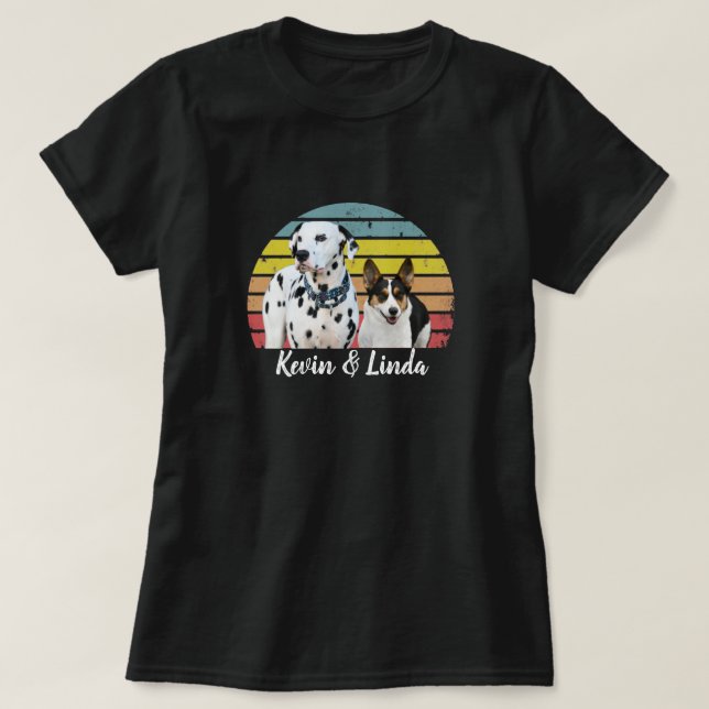 Kevin & Linda puppy hund Retro Sol T-Shirt (Design framsida)