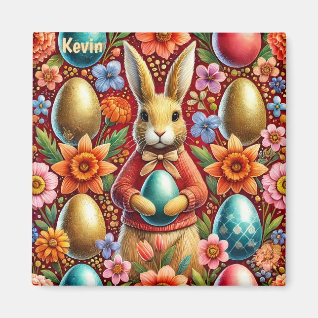 KEVIN ~ Påskhare och Ägg ~ Magnet (Framsidan)