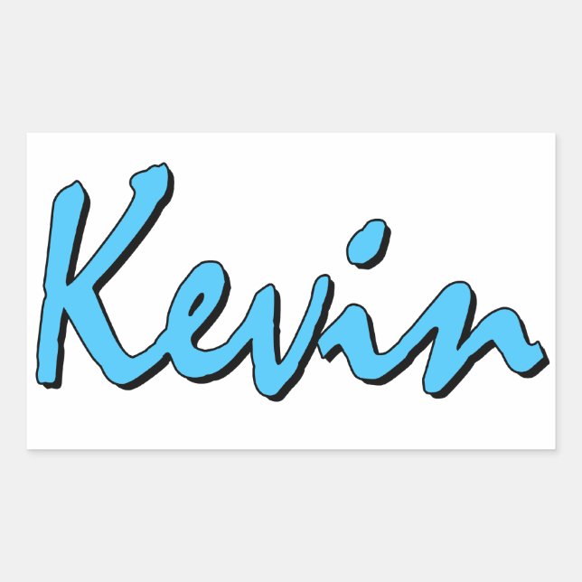 Kevin Sticker Blue Rektangulärt Klistermärke (Framsida)