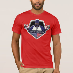Kevin's Corner Logotyp med USA:s Flagga T Shirt
