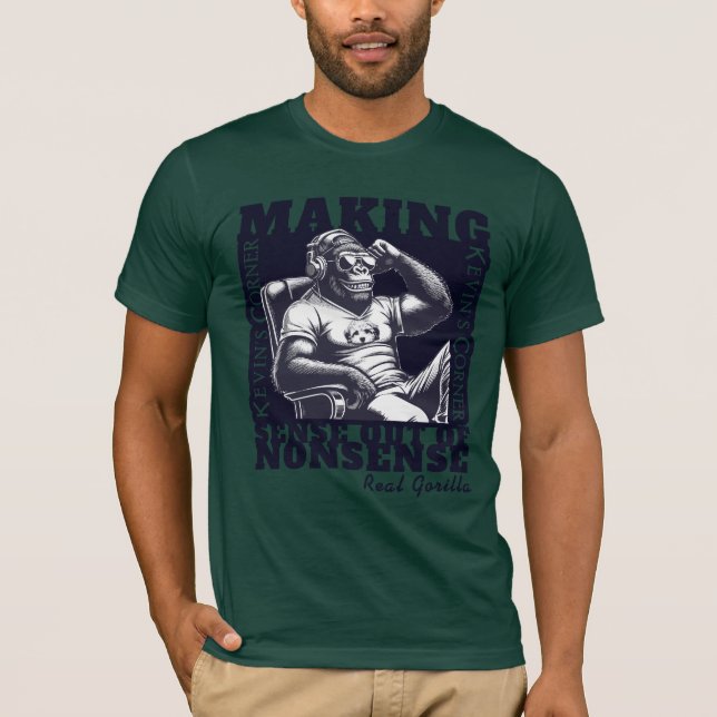 Kevin's Corner Politiska kommentar Real Gorilla T Shirt (Framsida)