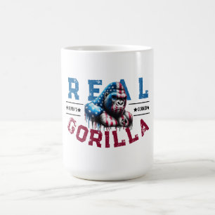 Kevin's Corner REAL GORILLA Ansikte Paint US Flagg Kaffemugg
