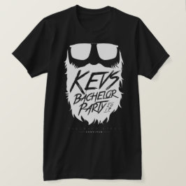 Kevs Bachelor Party Wildman-White Tee Shirt
