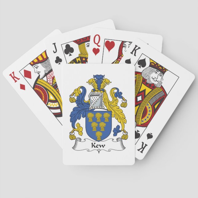 Kew Family Crest Spel Kort (Baksidan)