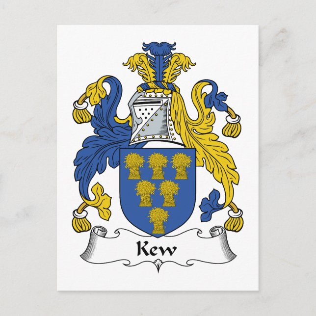 Kew Family Crest Vykort (Framsida)