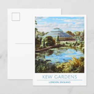 Kew Gardens London England Art Vintage resor Vykort