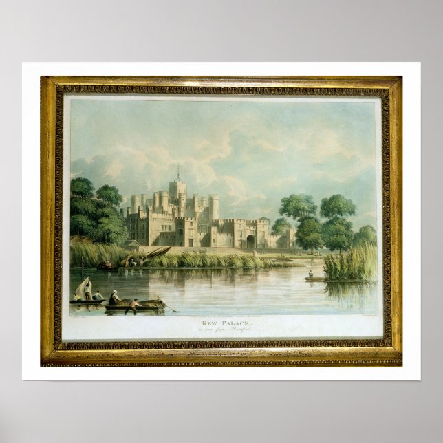 Kew Palace, sett från Brentford, graverat av Tho Poster (Framsidan)