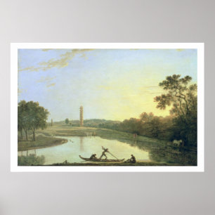 Kew trädgårdar: Pagodaen och överbryggar, 1762 Poster