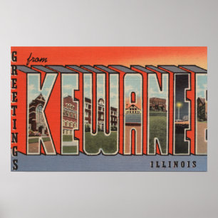 Kewanee Illinois - stora brevplatser 2 Poster
