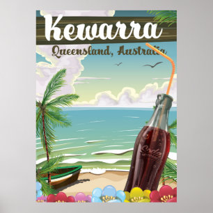 Kewarra Beach Australia vintage resor poster