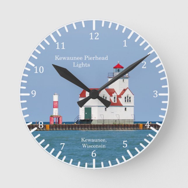 Kewaunee Pierhead Ljus klocka (Framsida)