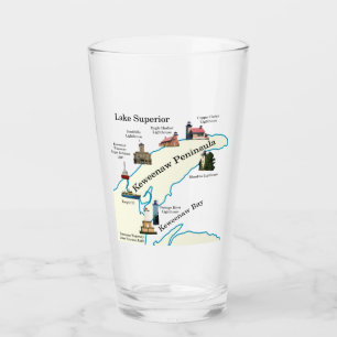 Keweenaw Peninsula fyr glas