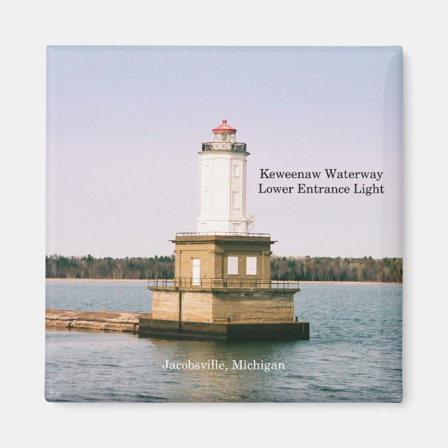 Keweenaw Waterway Lower Entrance Light magnet (Framsidan)