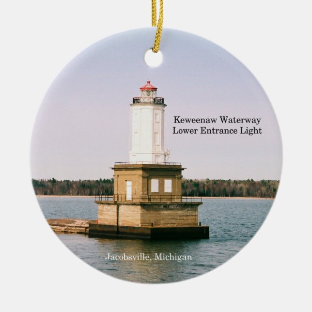 Keweenaw Waterway Lower Entrance Light ornament (Framsidan)
