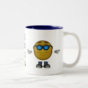 KEWL-Emoticonmugg Två-Tonad Mugg