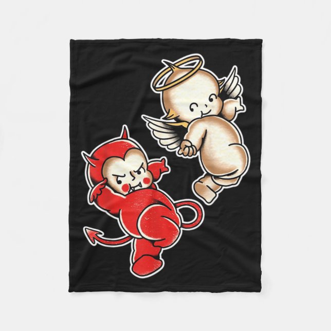 Kewpie Baby Djävelsängel Keruber Fleecefilt (Framsidan)