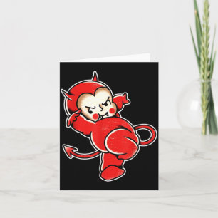 Kewpie Baby Djävul Djäkular Horn tatuering Kort